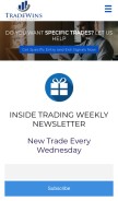 How tradewins.com looks like on a mobile device such as an iPhone.