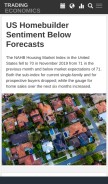 How tradingeconomics.com looks like on a mobile device such as an iPhone.
