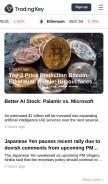 How tradingkey.com looks like on a mobile device such as an iPhone.