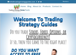 How tradingstrategyguides.com looks like on a tablet such as an iPad.