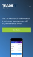 How tradingticket.com looks like on a mobile device such as an iPhone.