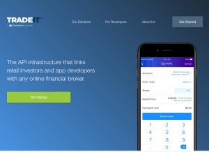 How tradingticket.com looks like on a tablet such as an iPad.