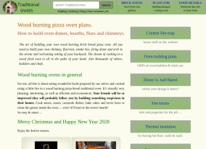 How traditionaloven.com looks like on a tablet such as an iPad.