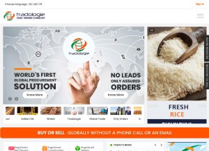 How tradologie.com looks like on a tablet such as an iPad.