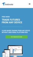 How tradovate.com looks like on a mobile device such as an iPhone.