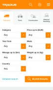 How tradus.com looks like on a mobile device such as an iPhone.