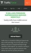 How trafficforce.com looks like on a mobile device such as an iPhone.