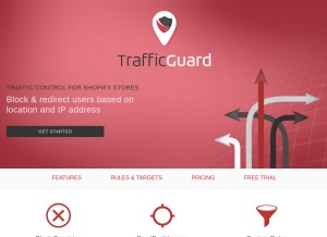 How trafficguardapp.com looks like on a tablet such as an iPad.