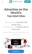 How trafficjunky.com looks like on a mobile device such as an iPhone.