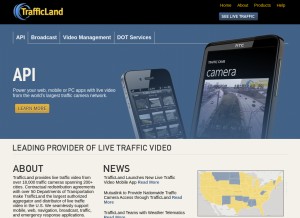 How trafficland.com looks like on a tablet such as an iPad.