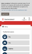 How trafikverket.se looks like on a mobile device such as an iPhone.