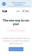 How trailapp.com looks like on a mobile device such as an iPhone.