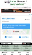 How trailershopper.com looks like on a mobile device such as an iPhone.