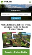 How traillink.com looks like on a mobile device such as an iPhone.