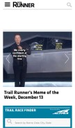 How trailrunnermag.com looks like on a mobile device such as an iPhone.