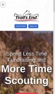 How trails-end.com looks like on a mobile device such as an iPhone.