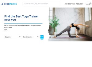 How trainer.yogamantraonline.com looks like on a tablet such as an iPad.