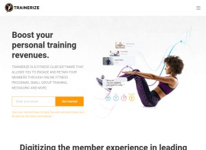 How trainerize.com looks like on a tablet such as an iPad.
