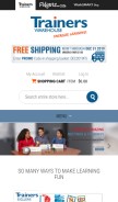 How trainerswarehouse.com looks like on a mobile device such as an iPhone.