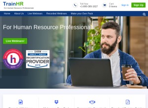 How trainhr.com looks like on a tablet such as an iPad.