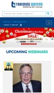 How trainingdoyens.com looks like on a mobile device such as an iPhone.