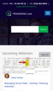 How traininng.com looks like on a mobile device such as an iPhone.