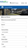 How trainsplit.com looks like on a mobile device such as an iPhone.
