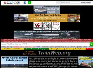 How trainweb.org looks like on a tablet such as an iPad.