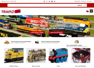 How trainz.com looks like on a tablet such as an iPad.