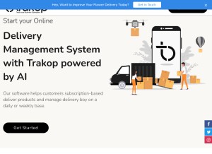 How trakop.com looks like on a tablet such as an iPad.
