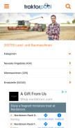 How traktorpool.de looks like on a mobile device such as an iPhone.
