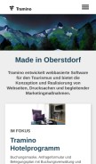 How tramino.de looks like on a mobile device such as an iPhone.