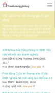 How tranhoanggiahuy.com looks like on a mobile device such as an iPhone.