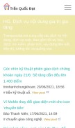 How tranquocdat.net looks like on a mobile device such as an iPhone.
