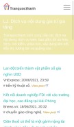 How tranquocthanh.com looks like on a mobile device such as an iPhone.