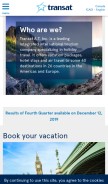 How transat.com looks like on a mobile device such as an iPhone.