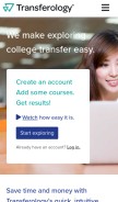 How transferology.com looks like on a mobile device such as an iPhone.