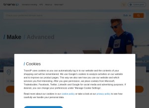 How transip.eu looks like on a tablet such as an iPad.