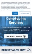 How transnetyx.com looks like on a mobile device such as an iPhone.