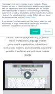 How transparent.com looks like on a mobile device such as an iPhone.