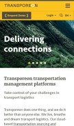 How transporeon.com looks like on a mobile device such as an iPhone.