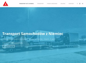 How transport.samochodow.com.pl looks like on a tablet such as an iPad.