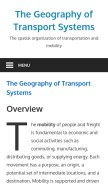 How transportgeography.org looks like on a mobile device such as an iPhone.