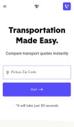 How transportsaver.com looks like on a mobile device such as an iPhone.