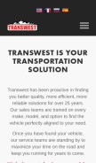 How transwest.com looks like on a mobile device such as an iPhone.