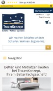 How traumkonzept.com looks like on a mobile device such as an iPhone.