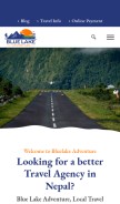 How travelagencyinnepal.com looks like on a mobile device such as an iPhone.