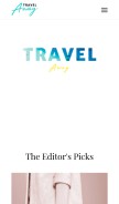 How travelaway.me looks like on a mobile device such as an iPhone.