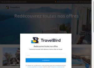 How travelbird.fr looks like on a tablet such as an iPad.