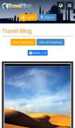 How travelblog.org looks like on a mobile device such as an iPhone.